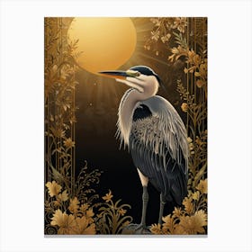 Golden Heron Canvas Print