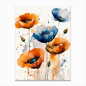 Collage Of Wonderful Poppy Flowers Pt. 2 Canvas Print