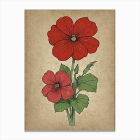 Red Geranium Canvas Print