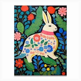 Maximalist Animal Painting Rabbit 3 Canvas Print