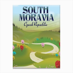 South Moravia Czech Republic Travel poster Canvas Print