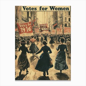 Aihrgdesign A Vintage Poster Of A Womens Suffrage March In 19 5435fce5 29a3 4ed5 B1d8 A3976acde980 0 Canvas Print