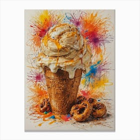 Ice Cream Cone 72 Canvas Print