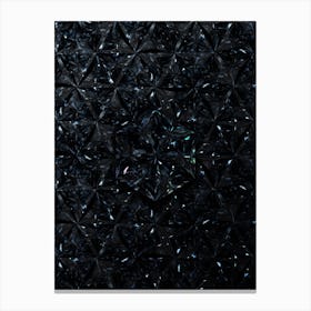 Jewel Black Diamond Pattern Array with Center Motif n.0001 Canvas Print