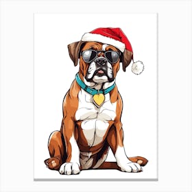 Christmas Boxer Dog (1) Canvas Print