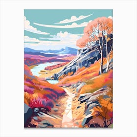Snowdonia National Park Wales 2 Hike Illustration Canvas Print