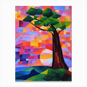 Cedar Tree Cubist 1 Canvas Print