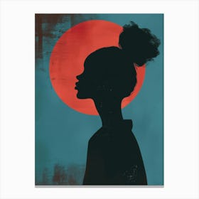 Silhouette Of A Woman 49 Canvas Print