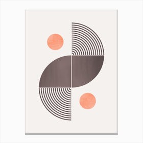 Circles and lines 2 Canvas Print