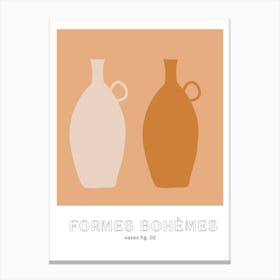 Formes Bohemes Bohemian Shape Brown Vases Canvas Print