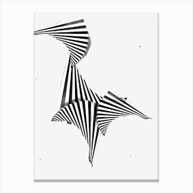 Striped Bird Canvas Print