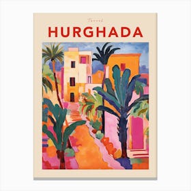 Hurghada Egypt 2 Fauvist Travel Poster Canvas Print