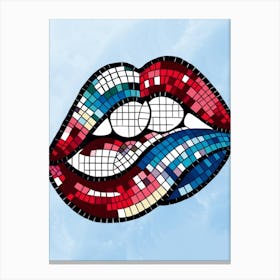 Mosaic Lips 1 Canvas Print