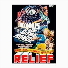 Relief, Horror Movie Poster Canvas Print