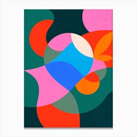 Abstract Geometric Retro Flower Canvas Print