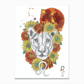 Leo Lioness Canvas Print