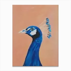 Blue Peacock Canvas Print