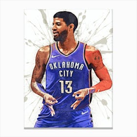 Paul George Oklahoma City Thunder Canvas Print