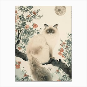 Ragdoll Cat Japanese Illustration 3 Canvas Print