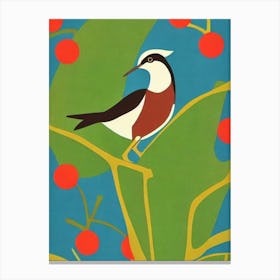 Dipper 2 Midcentury Illustration Bird Canvas Print