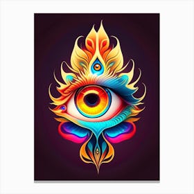 Energy Flow, Symbol, Third Eye Tattoo 2 Canvas Print