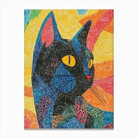 Cat In A Rainbow Lienzo