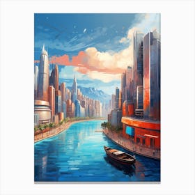 Futuristic City Print  Canvas Print