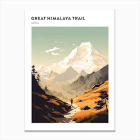 Great Himalaya Trail Nepal 4 Hiking Trail Landscape Poster Canvas Print