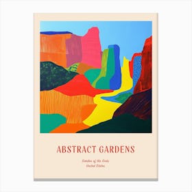 Colourful Gardens Garden Of The Gods Usa 2 Red Poster Canvas Print