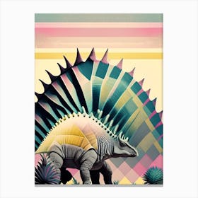 Stegosaurus Pastel Dinosaur Canvas Print