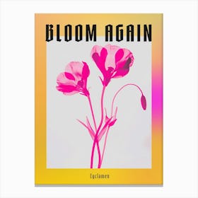 Hot Pink Cyclamen 2 Poster Canvas Print