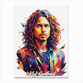 Kirk Hammet, Metallica 01 Portrait Music Icon Style WPAP Pop Art Canvas Print