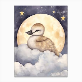 Sleeping Baby Goose Canvas Print