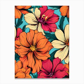 Seamless Floral Pattern 20 Canvas Print