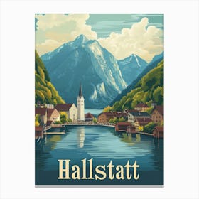 Aihrgdesign A Vintage Travel Poster Of Hallstatt Featuring Th B7f8379a 7f45 4127 8ede 782a04eaf8b5 1 Canvas Print