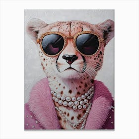 Cheetah In Sunglasses 5 Canvas Print