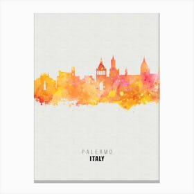 Palermo Italy City watercolor Canvas Print