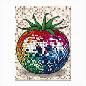 Pixelated Tomato Canvas Print