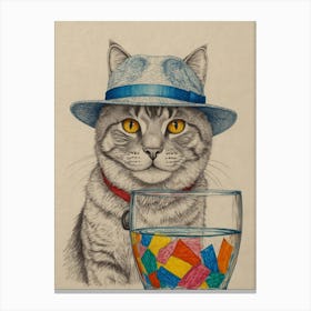 Cat In Hat 8 Canvas Print