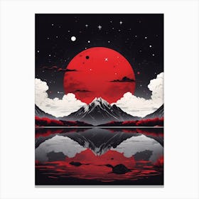 Red Moon In The Sky 1 Canvas Print