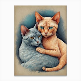 Two Cats Canvas Print Canvas Print