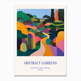 Colourful Gardens Royal Botanic Garden Edinburgh Scotland 4 Blue Poster Canvas Print