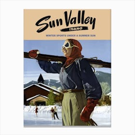Sun Valley, Winter Sports Under Summer Sun Canvas Print