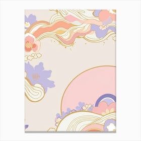 Japanese Floral Wallpaper Canvas Print