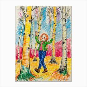 Girl In The Woods 2 Canvas Print