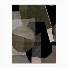 SICILY - Minimalist, Modern, Abstract, Graphic, Geo, Tonal, Brown, Black Canvas Print