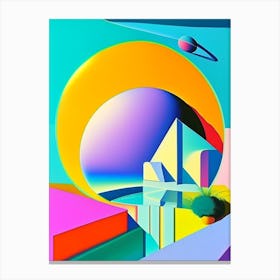 Aquarius Planet Abstract Modern Pop Space Canvas Print