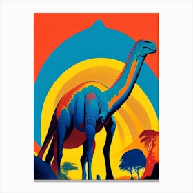 Argentinosaurus Primary Colours Dinosaur Canvas Print