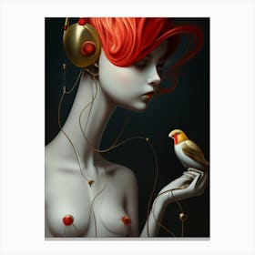 Bird Of Love 2 Canvas Print