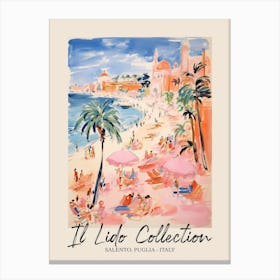 Salento, Puglia   Italy Il Lido Collection Beach Club Poster 3 Canvas Print